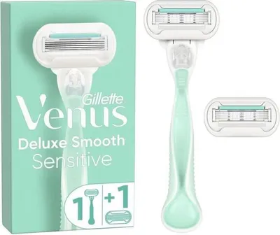 Produktbild von Gillette, Venus Smooth Sensitive, Rasierapparat + 2 Nachfüllpackungen
