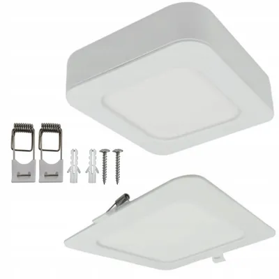 Produktbild von LED-Deckenleuchte, Downlight, 6W, Einbau- oder Aufputzmontage, quadratisch, CCT 2-in-1