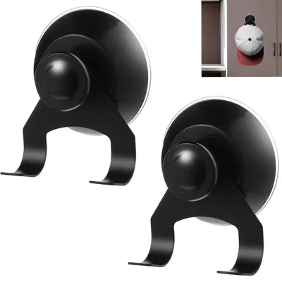 Produktbild von 2 Stš¹ck Saugnapf Haken,Wandhaken aus Silikon & Edelstahl,fš¹r Badezimmer, WC, Kš¹che, Handtuchhaken, leistungsstarker Duschhaken