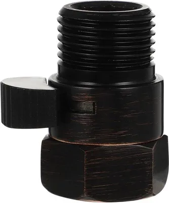 Imagen del producto de Cabezal de ducha ajustable de 1/2 pulgada con función de cierre de agua, compatible con bidés, brazos de ducha y duchas de mano, color
