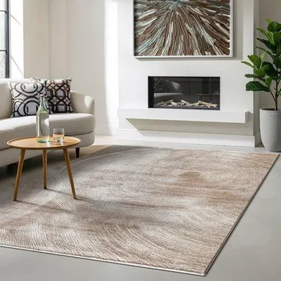 Immagine prodotto di Unyqoos® – Tappeto Nuvra, 160 x 230 cm, beige, in polipropilene, con superficie in velluto morbido, motivo a motivo floreale, facile da pulire,  Oeko-Tex Standard 100