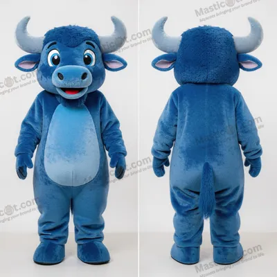 Productafbeelding van Blauwe knuffelbuffel mascotte MASTICOT