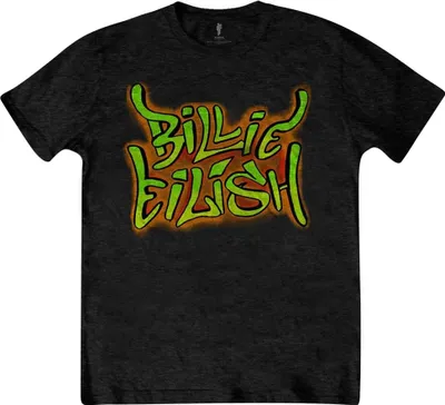 Produktbild von Billie Eilish - T-Shirt für Herren/Damen Uni RO5533 (XXL) (Schwarz)