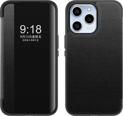 Produktbild von Honor 60 SE Hülle, Schlank Kunstleder Klapp Ledertasche Schutzhülle für Honor 60 SE Schwarz