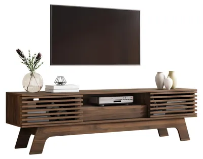 Produktbild von SKU WF531927NAA, TV-Lowboard, MDF, Lamellentüren, Schublade, Kabeldurchlass