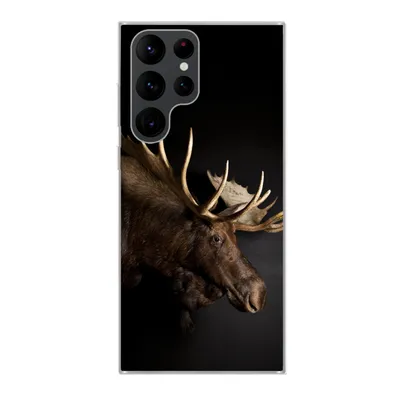 Produktbild von MuchoWow® Handyhülle Schutzhülle Hülle für Samsung Galaxy S22 Ultra Elch - Geweih - Porträt Silikon Softcase Handy Hülle - Abbildung