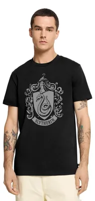 Produktbild von Spreadshirt Harry Potter Slytherin Banner Wappen Männer Premium T-Shirt, S, Schwarz