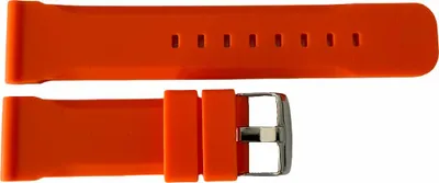 Produktbild von Buzzufy Silikon Orange Chrono Uhrarmband 20mm Silikonarmband