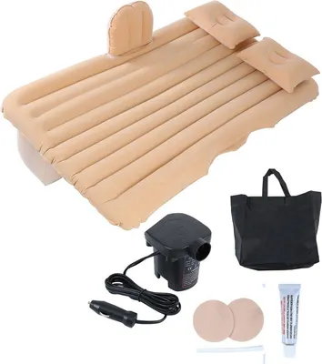 Immagine prodotto di Letto gonfiabile automatico – Pompa e sacca di trasporto incluse – Campeggio – Beige
