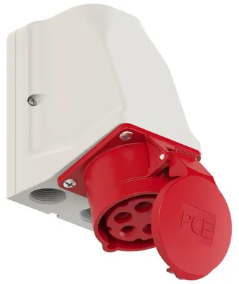 Produktbild von PCE CEE Wandsteckdose durchschleifbar 16A 5P 400V IP44