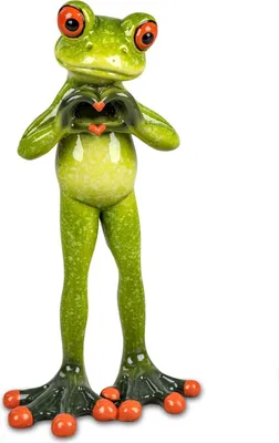 Produktbild von 2er Set Formano Froschpaar verliebt mit Herz lustige Frösche 16cm Figur Dekoration