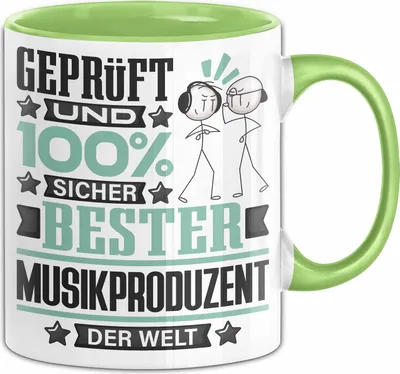 Produktbild von Musikproduzent Geschenk Lustiger Spruch für Musikproduzent Geschenkidee Bester Musikproduzent Der Welt (Grün)