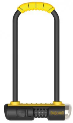 Produktbild von Bügelschloss Onguard Bulldog Mini LS 8014C 90 x 240mm, Ø 13mm, mit Halter, schwarz/gelb (1 Stück)