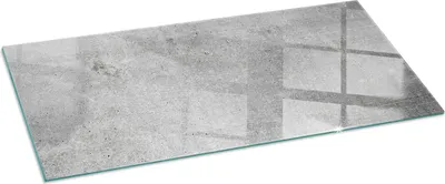 Produktbild von Glasbodenplatte für 125x50 cm – Kaminofen – Kaminplatte Glas – Schutzglas – Funkenschutzplatte –Glasbodenplatte Feuerfeste – Hitzeschutzplatte – Bodenschutz aus Glas – Rohbetonstruktur