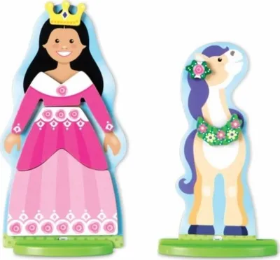 Immagine prodotto di Bambola magnetica in legno da vestire - Principessa