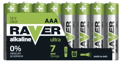 Zdjęcie produktu dla Bateria alkaliczna RAVER LR03 (AAA), 8 szt. 70002