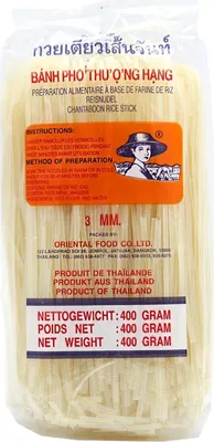 Obrázok produktu pre Ryžové rezance - 400 g  FARMER Šírka: 3 mm,