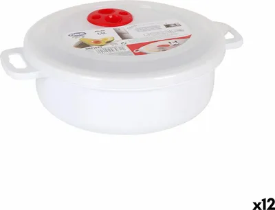 Obrázek produktu pro Box na oběd s víkem do mikrovlnné trouby Dem 1,5 l (12 kusů)