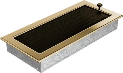 Produktbild von Lüftungsabdeckung 17x37 vergoldet - mit Jalousien