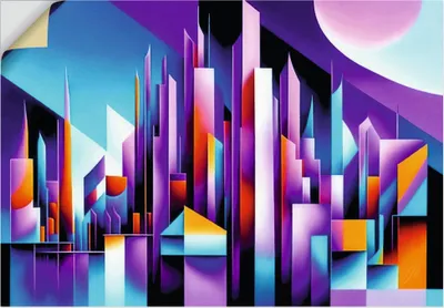 Produktbild von ARTland Wandbild, selbstklebend Kleine Stadt Größe: 70x50 cm