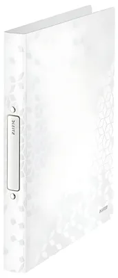 Produktbild von LEITZ Ringbuch WOW DIN A4 PP weiß-metallic 2 Ringe