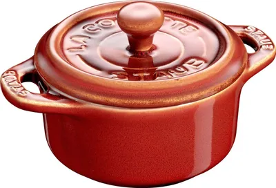 Produktbild von Staub Ceramic Mini Cocotte Geschenkkarton 13 x 7,3 x 9,5 cm, Ø 9,5 cm rund Kupferrot