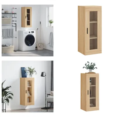 Obrázok produktu pre vidaXL Nástenná skriňa Sonoma dub 34,5x34x90 cm - Nástenná skriňa - Skriňa - Úložná skriňa