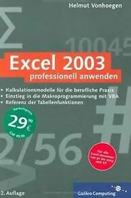 Produktbild von Excel 2003 professionell anwenden: Kalkulationsmodelle f...  Book
