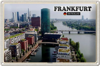 Produktbild von Blechschild Städte Frankfurt Deutschland Westhafen 30x20cm