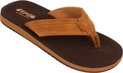 Produktbild von Cool Shoe Corp. Herren Slipper Cloud Brown, anatomisch geformte EVA-Sohle, wasserbeständige PolyurethanRiemen, Größe 39