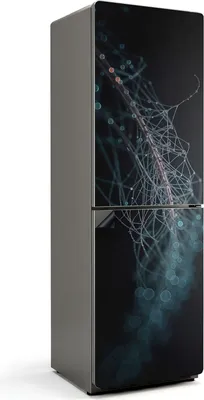 Zdjęcie produktu dla Abstrakcyjne linie i bąbelki - Magnetyczna osłona lodówki - Folia dekoracyjna magnetyczna do kuchni - Magnetyczna dekoracja lodówki - Samoprzylepna tablica magnetyczna - Folia magnetyczna na drzwi lodówki - 60x190 cm