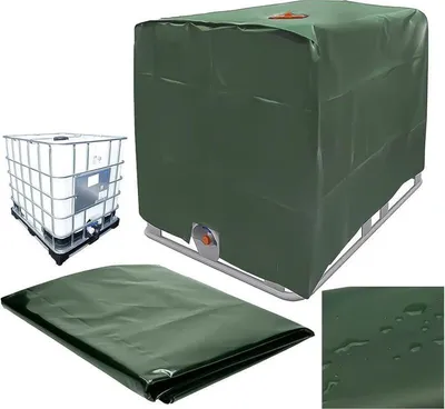 Obrázek produktu pro Kryt na vodní nádrže, kryt na IBC nádrže pro nádrže o objemu 1000 litrů, ochranný kryt na vodní nádrže, prachotěsný, odolný proti UV záření, odolný proti dešti, 120 x 100 x 116 cm (zelený)