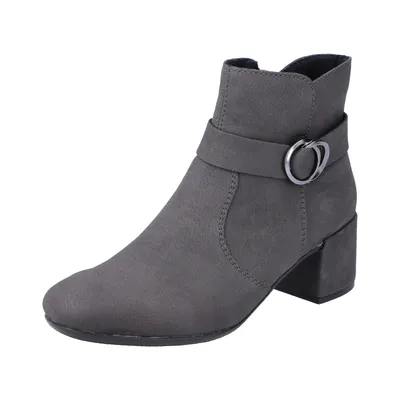 Produktbild von Rieker Damen Stiefelette schmal Zierriemen Metallspange 70289, Größe:42 EU, Farbe:Grau