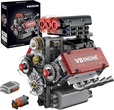 Obrázek produktu pro Stavebnice motoru V8 Engine 478 dílků. Na Baterie.