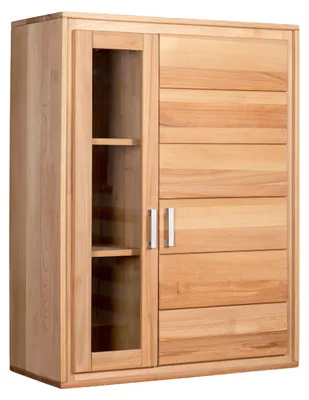 Hängevitrine Genf 2-türig Kernbuche Massivholz geölt
