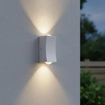 Productafbeelding van Design wandlamp Dewei wit, AI-gegenereerde afbeelding