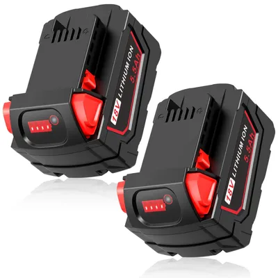 2er-Pack 5500mAh Akku für Milwaukee M18, 18V Li-Ion