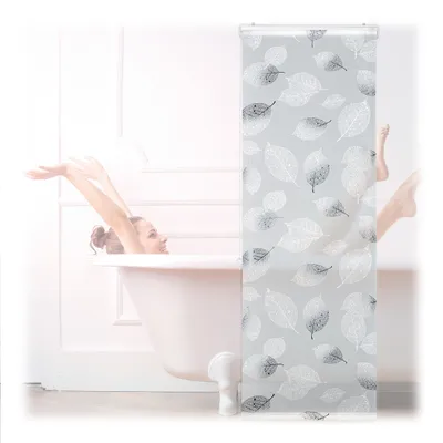 Obrázek produktu pro relaxdays Sprchová roleta s designem listů
