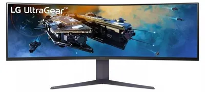 Produktbild von LG 45GR65DC-B LED-Monitor 114,3 cm (45"), Display-Auflösung: 5120 x 1440 Pixel, HD-Typ: Quad HD, Reaktionszeit: 1 ms, Natives Seitenverhältnis: 32:9.