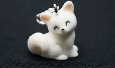 Produktbild von Fuchs Charm Miniblings Anhänger Tier Wildhund Rotfuchs Wald Waldtier Flock weiß