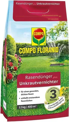 Produktbild von COMPO FLORANID® Rasendünger plus Unkrautvernichter 12 kg für 400 m²