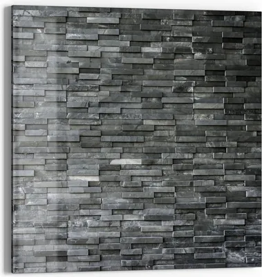 Produktbild von DEQORI Magnettafel Glas 30x30 cm 'Natursteinmauer' beschreibbar Whiteboard