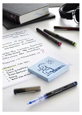 Image de FABER-CASTELL 348363 FABER-CASTELL Roller à encre libre gris 1,5 mm, Couleur de l'encre : vert, 1 pc.