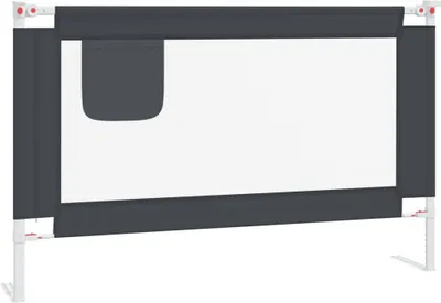Image de vidaXL Barrière de sécurité pour jeune enfant gris foncé 120x25 cm Tissu