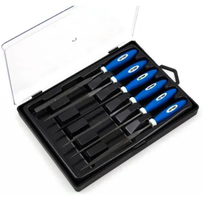 Image de Jeu de Limes Aiguilles 6 pcs 140 mm - Acier, Précision et Durabilité - D-Work