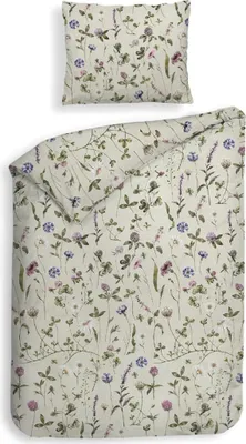 Produktbild von Heckettlane Bettbezug Baumwolle-Flanel HARPER - 135x200 cm + 1x Kissenbezug 80x80 cm in Pistachio-Green