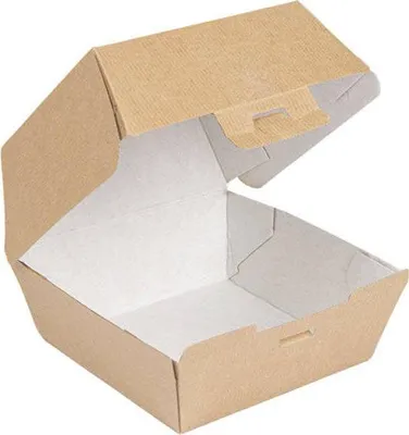 Zdjęcie produktu dla Termobox na burgery, rozmiar "M", 13 x 12,5 x 9 cm, 50 sztuk.