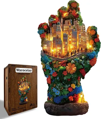 Produktbild von Holzpuzzle Handform 178 Teile – Motivpuzzle für Erwachsene aus Holz