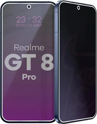 Produktbild von Hybridglas mit Privatschutzfilter für Realme GT 8 Pro, Bizon Glass Mule Shadow, Matt