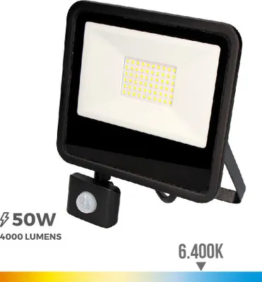 Image de Projecteur Led 50w Capteur Présence éclairage Puissant Avec Détection De Mouvement - Edm